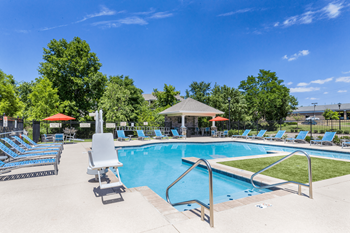 Resort style pool and expansive sundeck